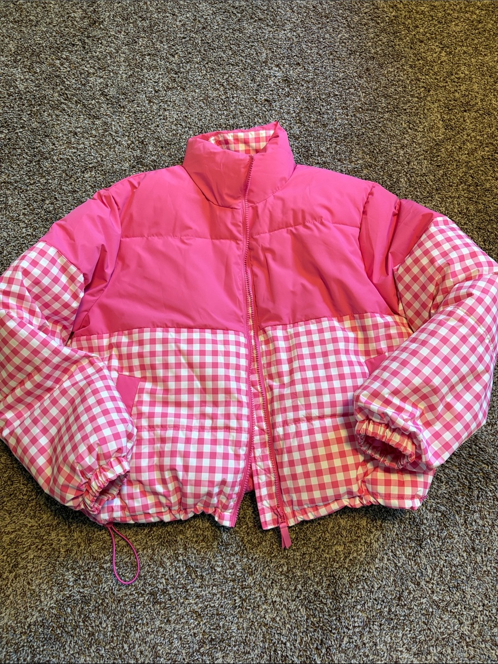 Beach Riot Pink Puffer Jacket